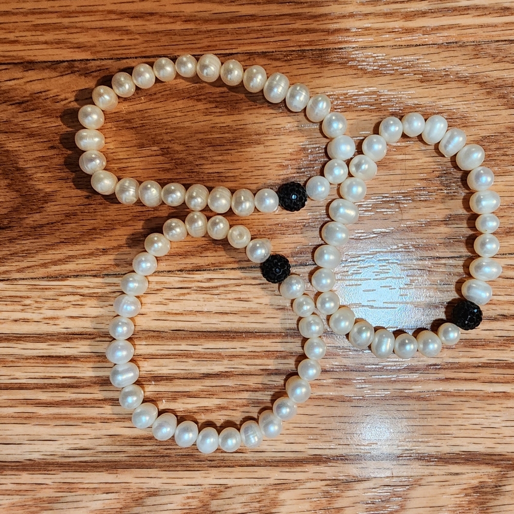Elegant Pearl Beaded Bracelets